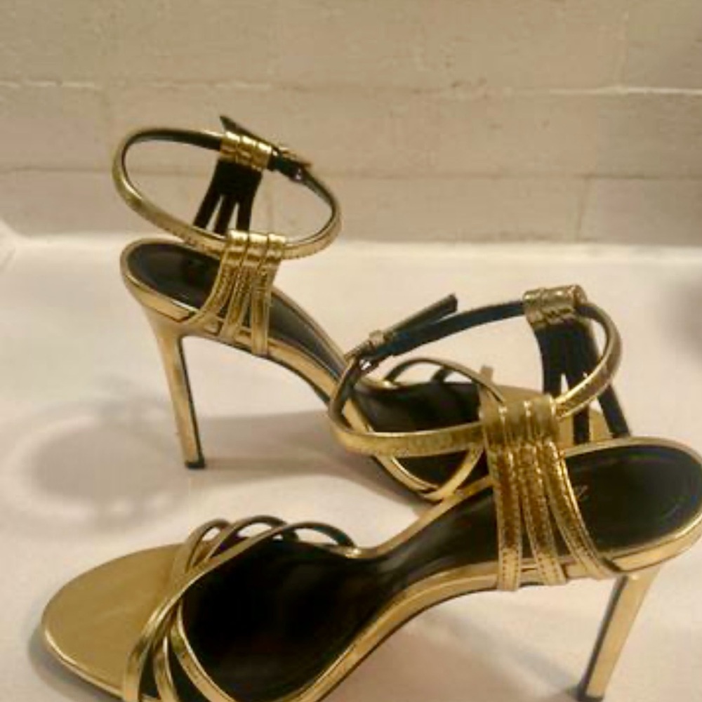 Zara Gold Metallic Stiletto Heels